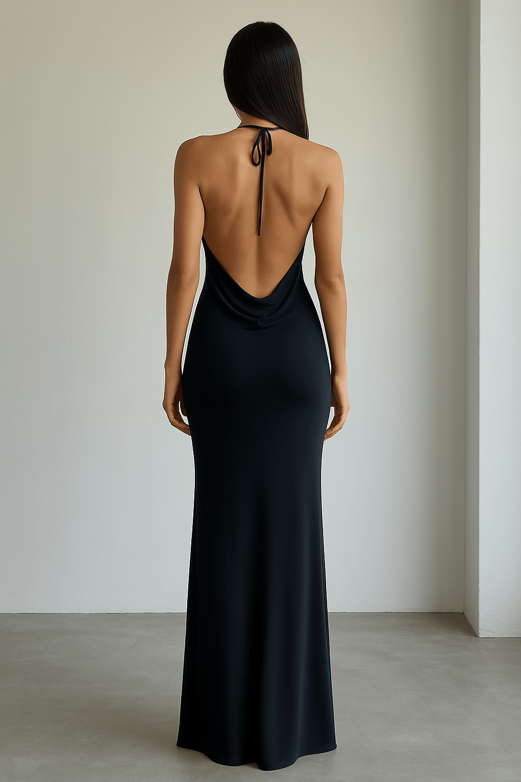 Velira Maxi Dress Halterio kaklo atvira nugarinė suknelė maksi
