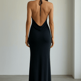 Velira Maxi Dress Halterio kaklo atvira nugarinė suknelė maksi