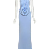 Velira Maxi Dress Halterio Kaklo Maxi Suknelė