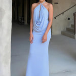 Velira Maxi Dress Halterio Kaklo Maxi Suknelė
