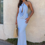 Velira Maxi Dress Halterio Kaklo Maxi Suknelė