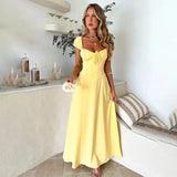 Velira Maxi Dress Imperijos Geltona Maxi Suknelė