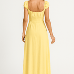 Velira Maxi Dress Imperijos Geltona Maxi Suknelė