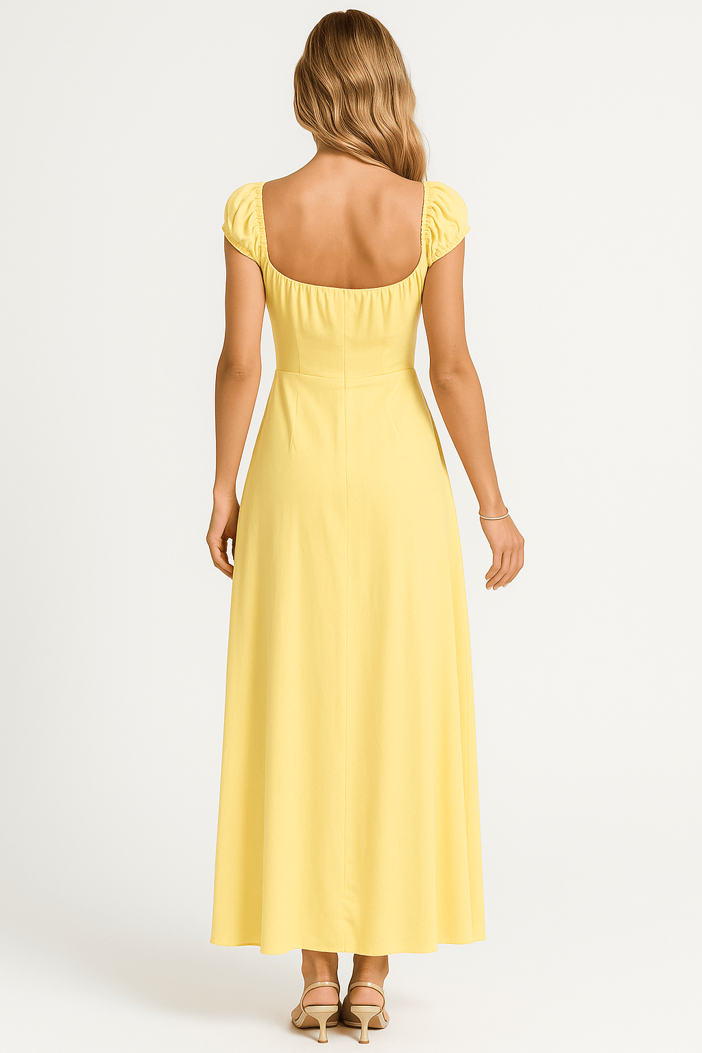 Velira Maxi Dress Imperijos Geltona Maxi Suknelė