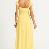 Velira Maxi Dress Imperijos Geltona Maxi Suknelė