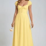 Velira Maxi Dress Imperijos Geltona Maxi Suknelė