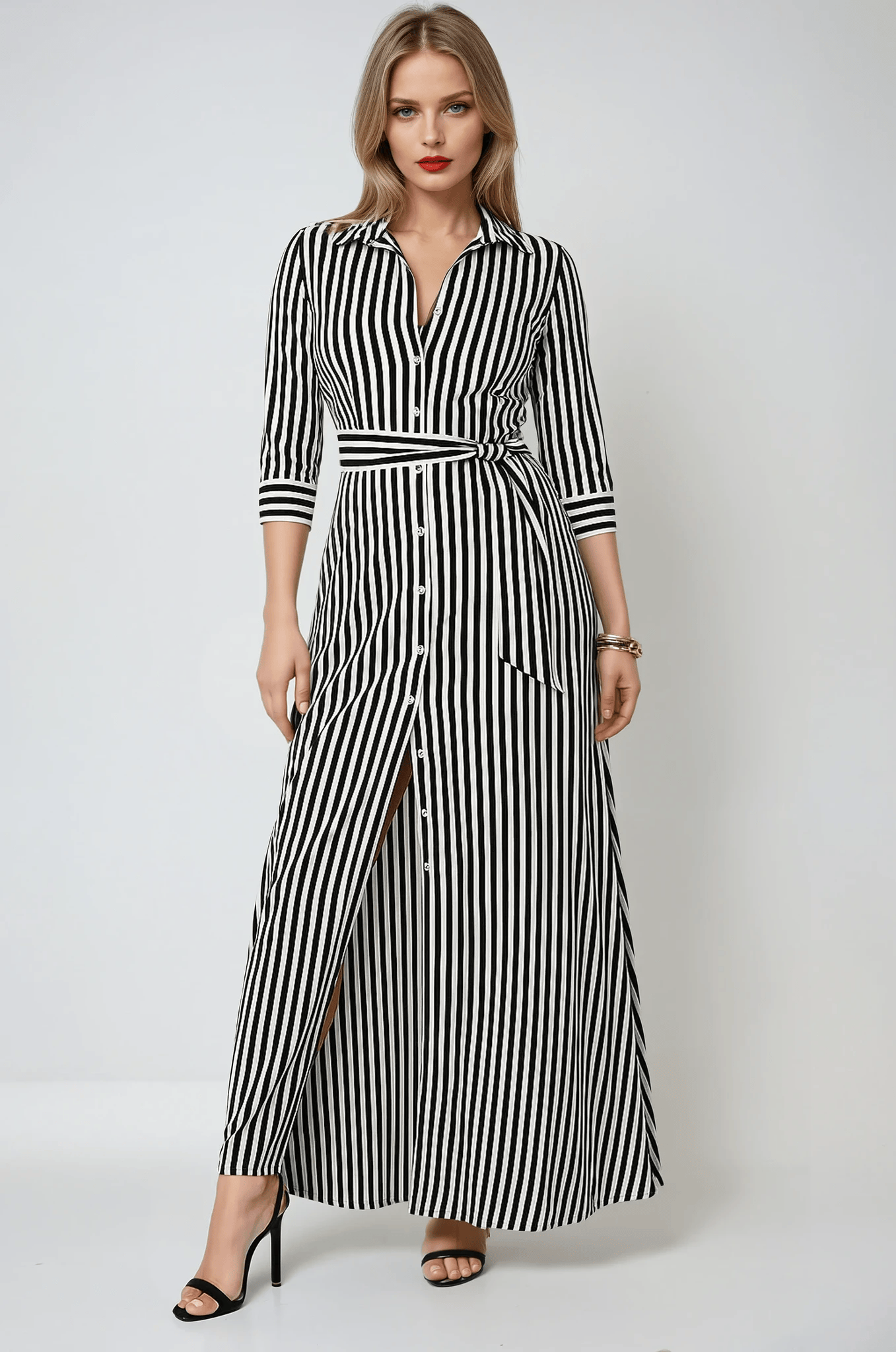 Velira Maxi Dress Juoda / S Kasdienė bliuska darbinei maksi suknelė