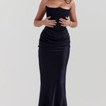 Velira Maxi Dress Juoda / S Mia Be rankovių korseto maksi suknelė
