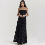 Velira Maxi Dress Juoda / XS Annabelle Nėriniuotas Maxi Suknelė