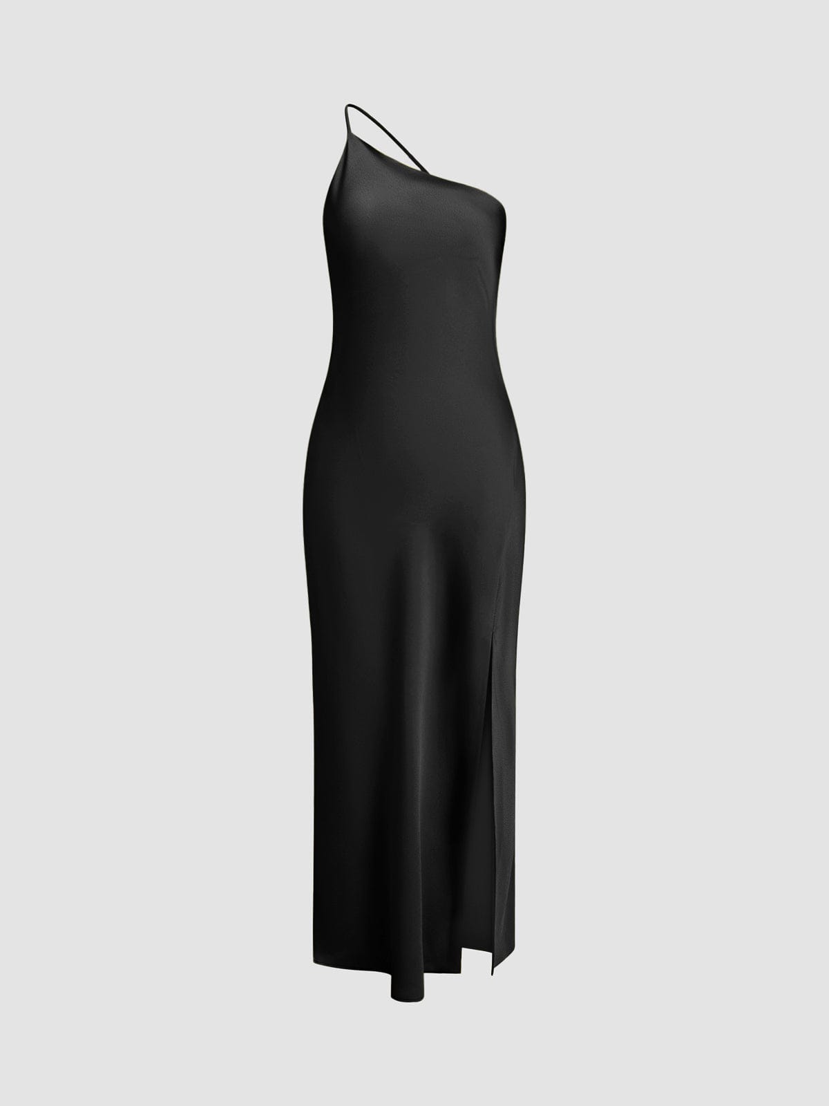 Velira Maxi Dress Juoda / XS Atvira Nugaros Satino Maxi Suknelė