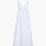 Velira Maxi Dress Krantinė Atvira Nugaros Medvilninė Vasaros Maxi Suknelė