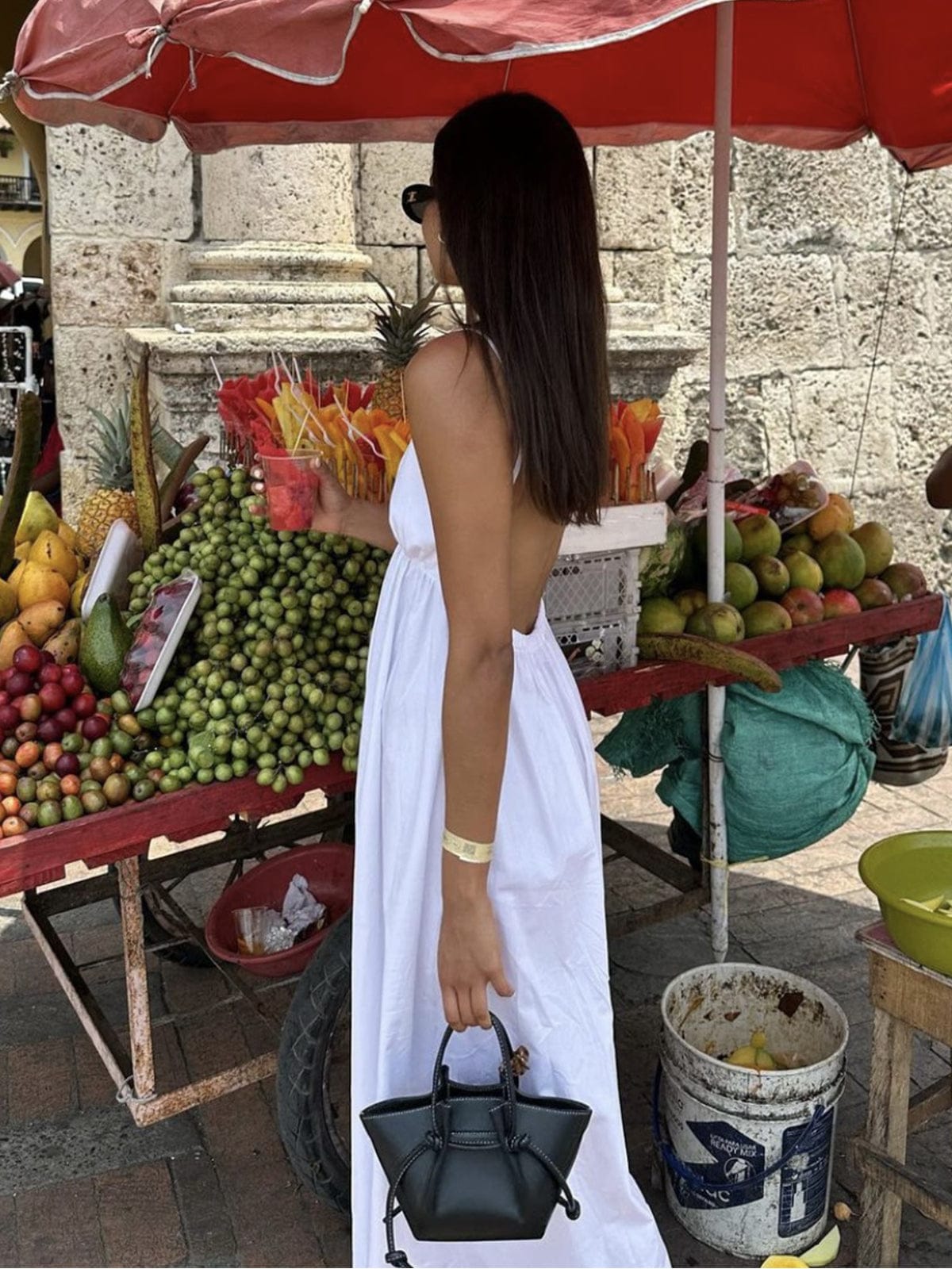 Velira Maxi Dress Krantinė Atvira Nugaros Medvilninė Vasaros Maxi Suknelė