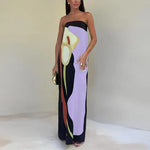 Velira Maxi Dress Lila / XS Calla Be Rankovių Spausdintas Vasaros Šalies Maxi Suknelė
