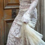 Velira Maxi Dress Livilla Ilga Nėriniuota Maxi Suknelė