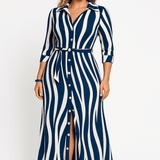 Velira Maxi Dress Mėlyna / S Kasdienė bliuska darbinei maksi suknelė