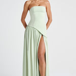 Velira Maxi Dress Mėta / S Tessa Bešalčio Maxi Suknelė