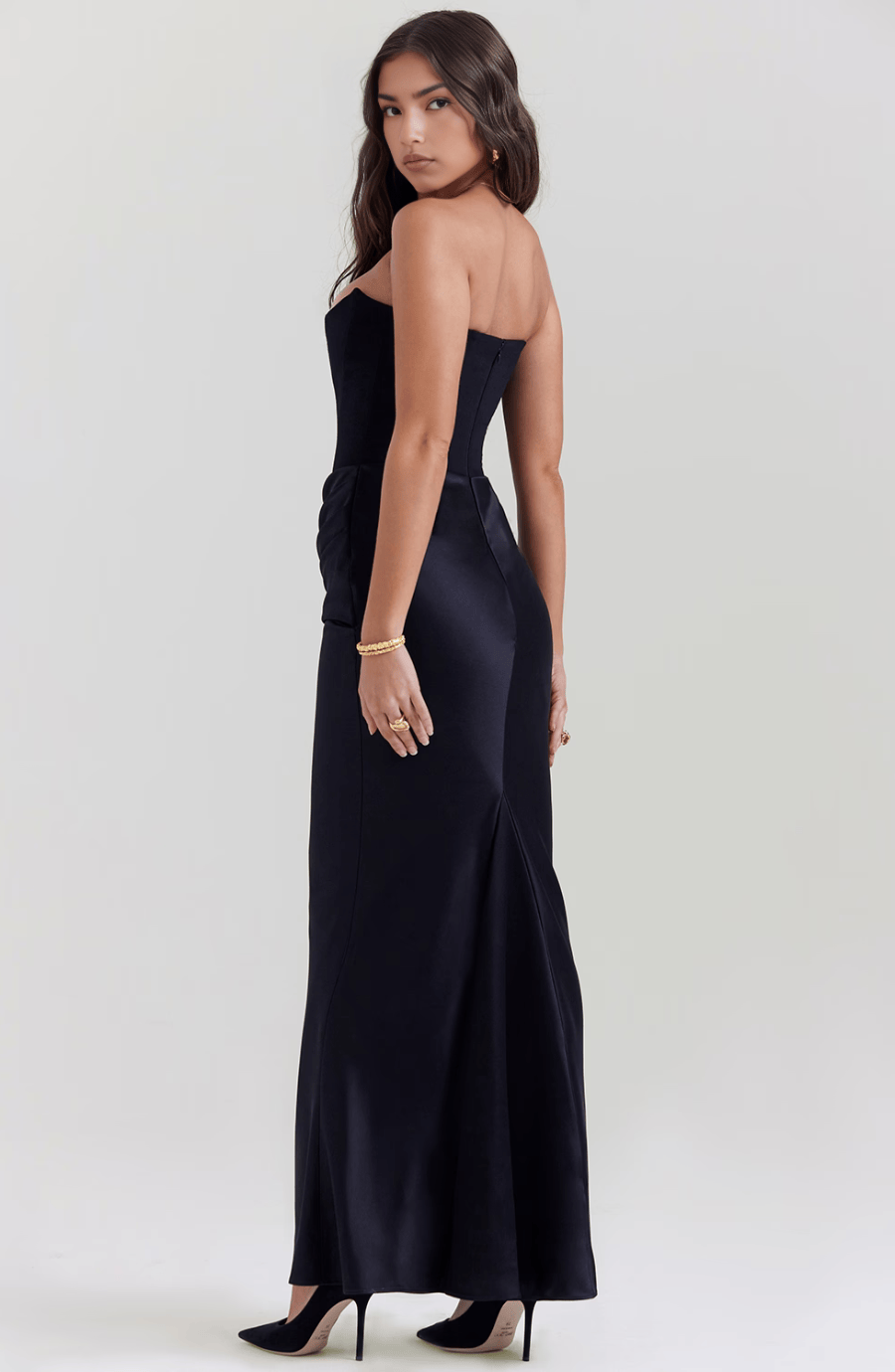 Velira Maxi Dress Mia Be rankovių korseto maksi suknelė