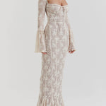 Velira Maxi Dress Nėrinių Vasaros Nakties Maxi Suknelė su Korsetu