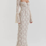 Velira Maxi Dress Nėrinių Vasaros Nakties Maxi Suknelė su Korsetu