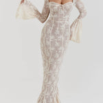 Velira Maxi Dress Nėrinių Vasaros Nakties Maxi Suknelė su Korsetu