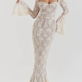 Velira Maxi Dress Nėrinių Vasaros Nakties Maxi Suknelė su Korsetu