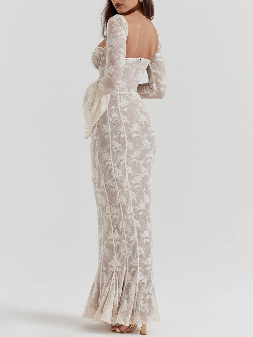 Velira Maxi Dress Nėrinių Vasaros Nakties Maxi Suknelė su Korsetu