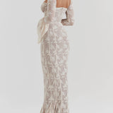 Velira Maxi Dress Nėrinių Vasaros Nakties Maxi Suknelė su Korsetu