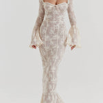 Velira Maxi Dress Nėrinių Vasaros Nakties Maxi Suknelė su Korsetu