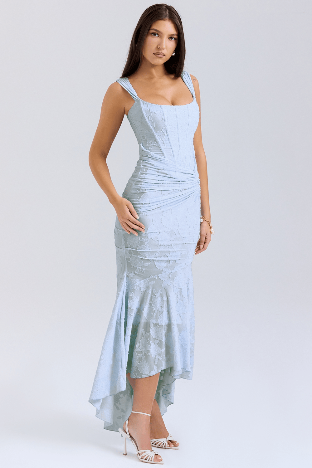 Velira Maxi Dress Nėriniuotas Korsetas Maxi Suknelė