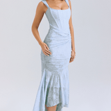 Velira Maxi Dress Nėriniuotas Korsetas Maxi Suknelė