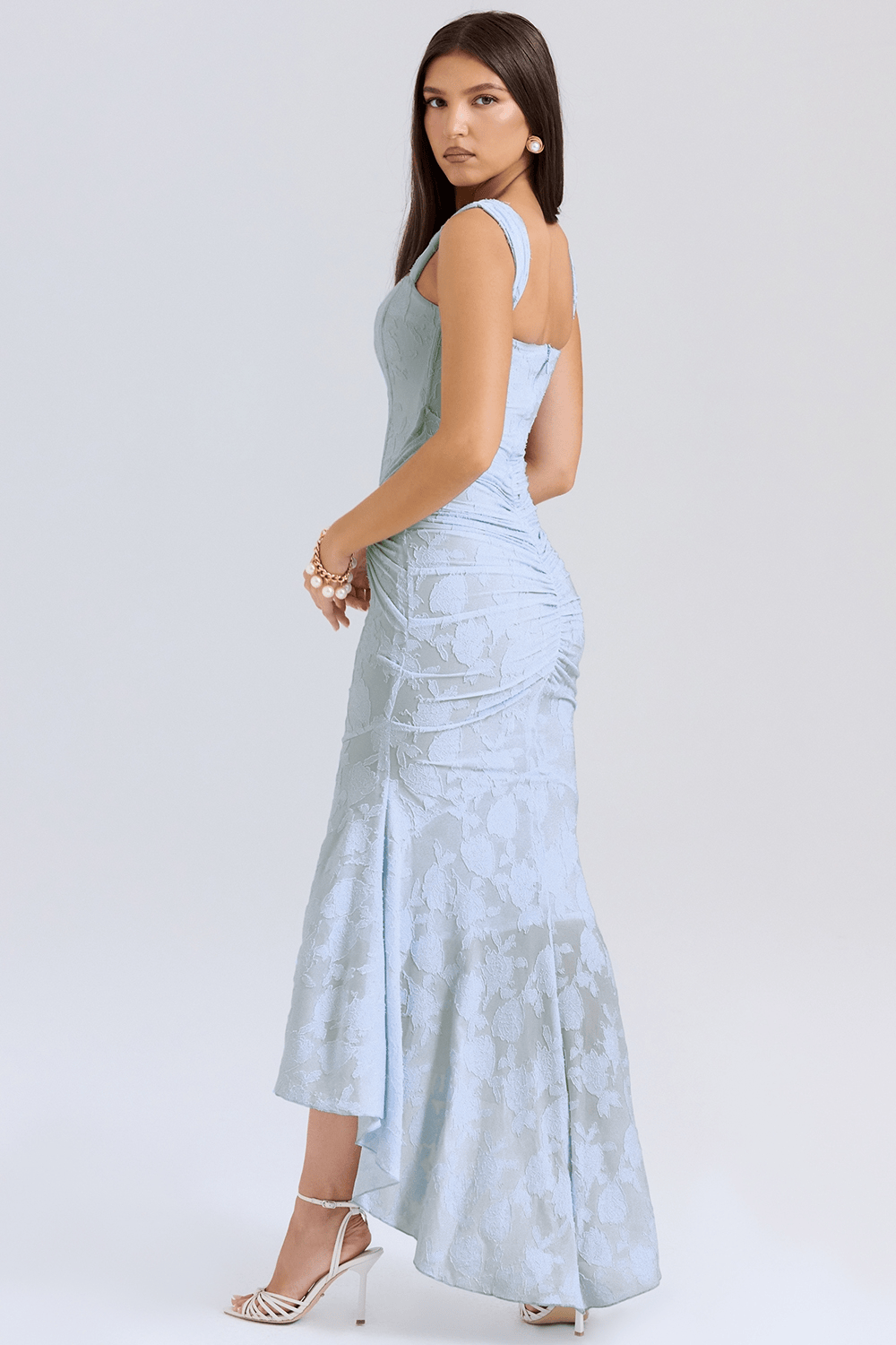 Velira Maxi Dress Nėriniuotas Korsetas Maxi Suknelė