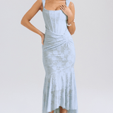 Velira Maxi Dress Nėriniuotas Korsetas Maxi Suknelė