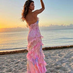 Velira Maxi Dress Oro drabužių vasaros maksi suknelė
