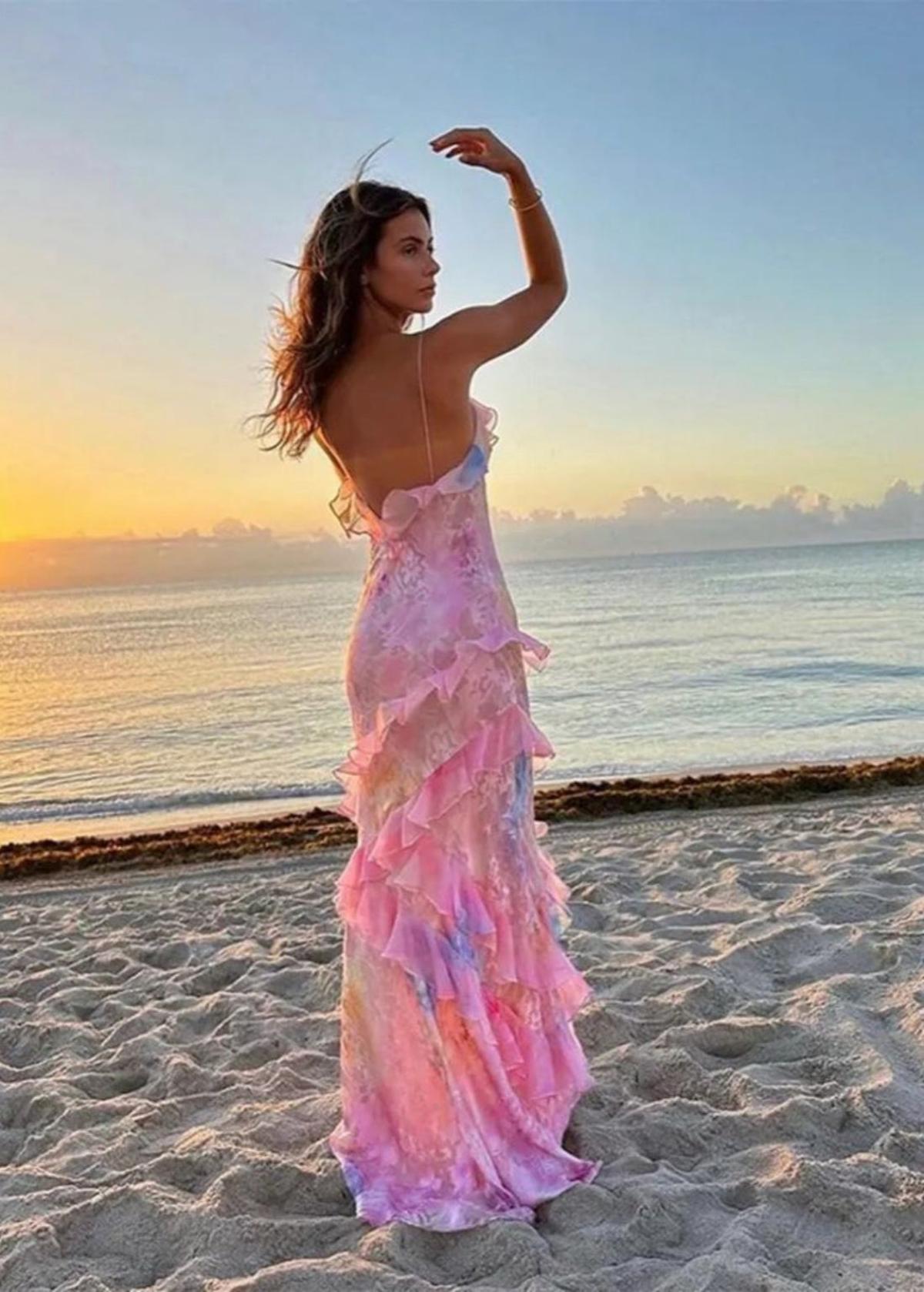 Velira Maxi Dress Oro drabužių vasaros maksi suknelė