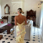 Velira Maxi Dress Oro drabužių vasaros maksi suknelė