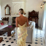 Velira Maxi Dress Oro drabužių vasaros maksi suknelė
