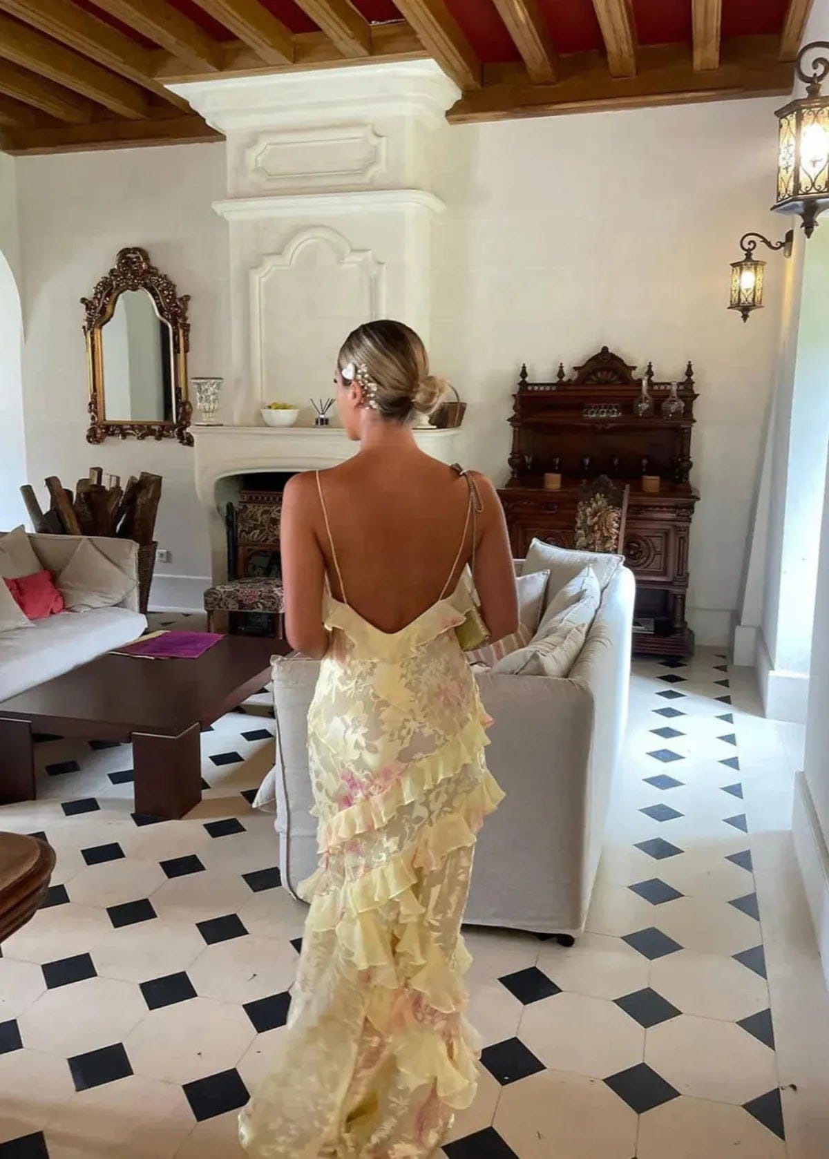Velira Maxi Dress Oro drabužių vasaros maksi suknelė