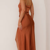 Velira Maxi Dress Paprasta satino maksi suknelė