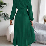 Velira Maxi Dress Plisuota Midi Suknelė su Diržu