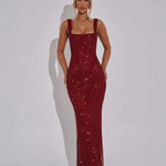 Velira Maxi Dress Raudona / S Celeste Vakarinė Suknelė