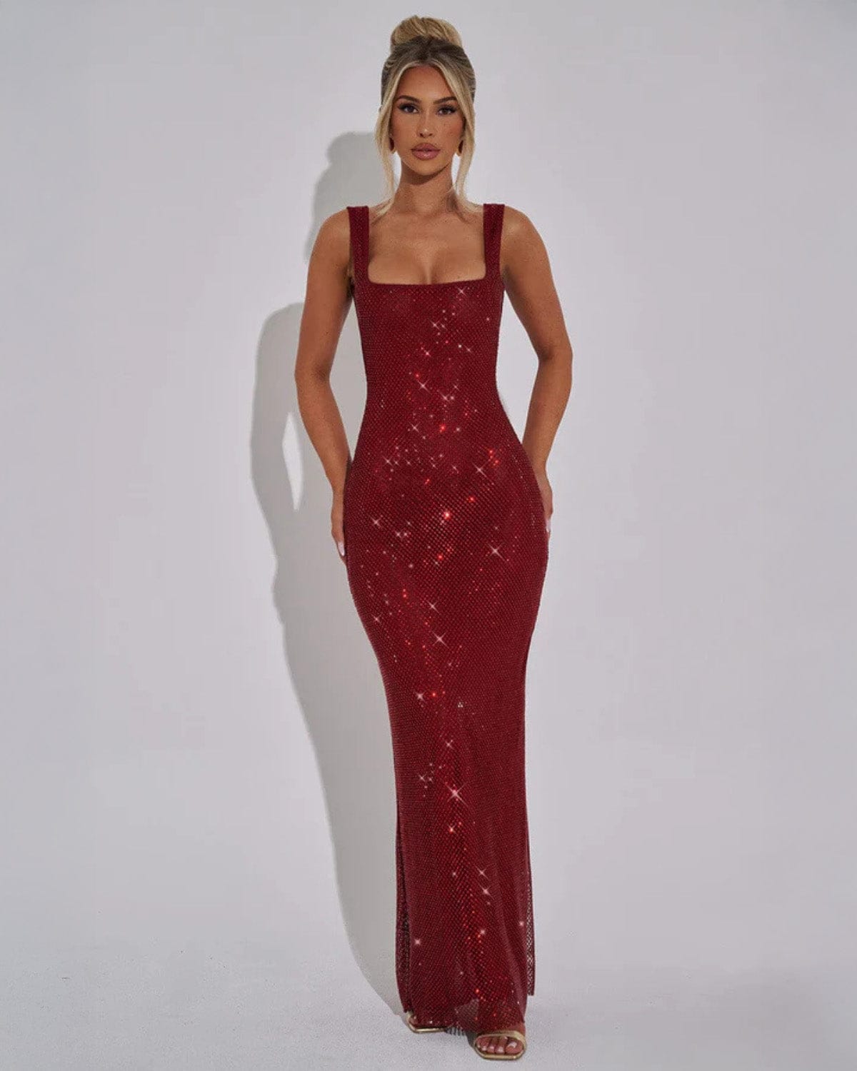 Velira Maxi Dress Raudona / S Celeste Vakarinė Suknelė