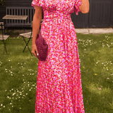 Velira Maxi Dress Rožinė / S Ava Vasaros Nakties maxi suknelė
