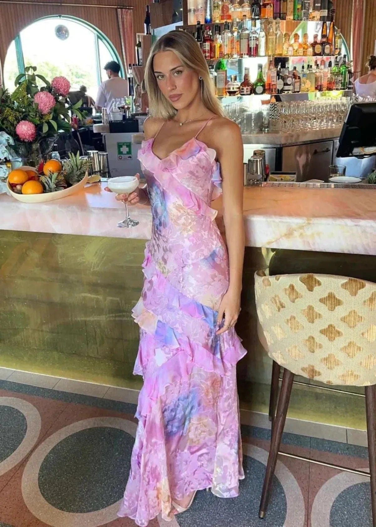 Velira Maxi Dress Rožinė / S Oro drabužių vasaros maksi suknelė