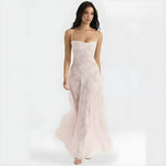 Velira Maxi Dress Rožinė / XS Annabelle Nėriniuotas Maxi Suknelė