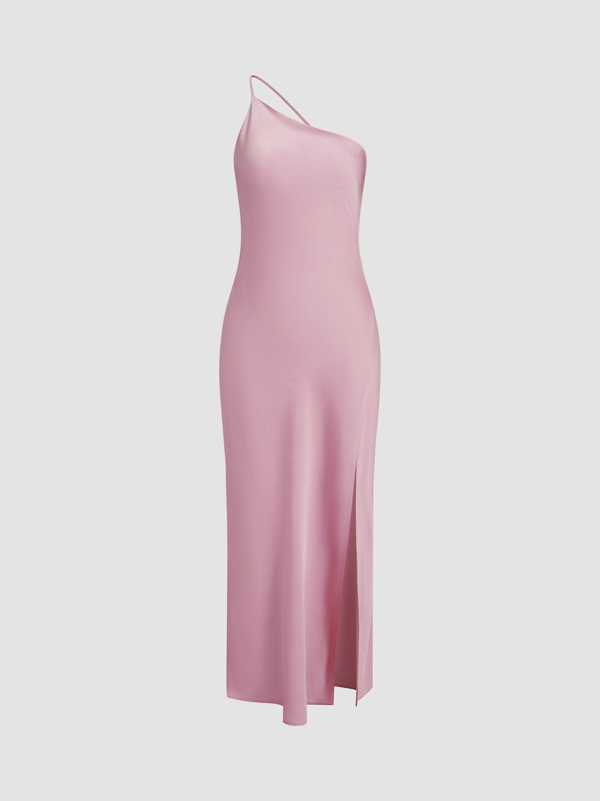 Velira Maxi Dress Rožinė / XS Atvira Nugaros Satino Maxi Suknelė
