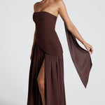 Velira Maxi Dress Ruda / S Tessa Bešalčio Maxi Suknelė