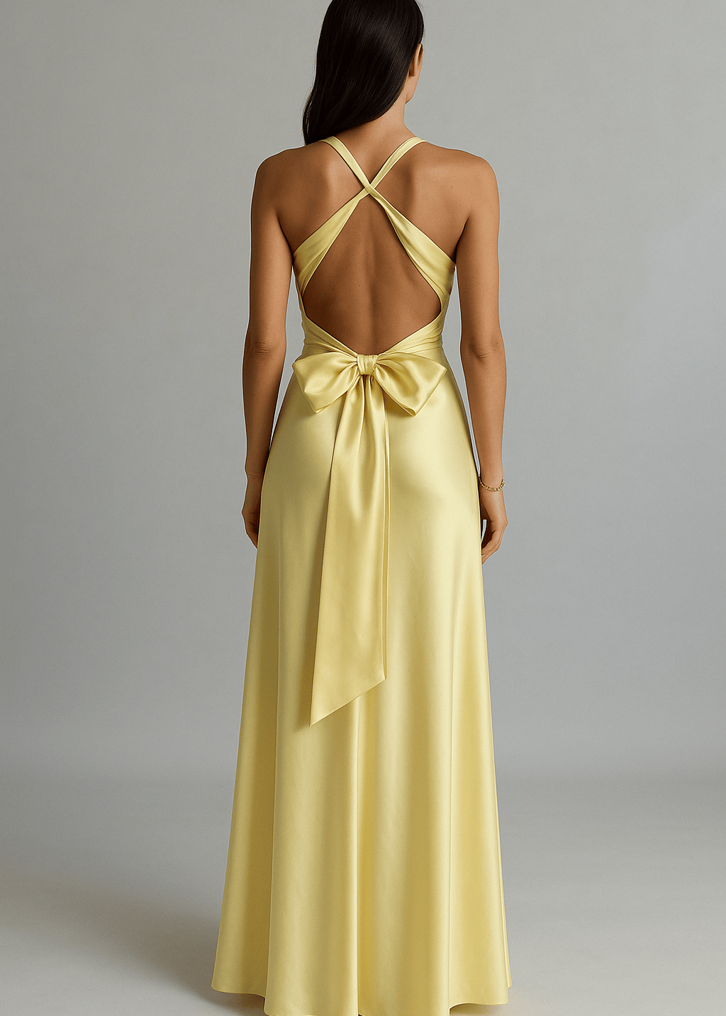Velira Maxi Dress Satinė Halter Maxi Suknelė