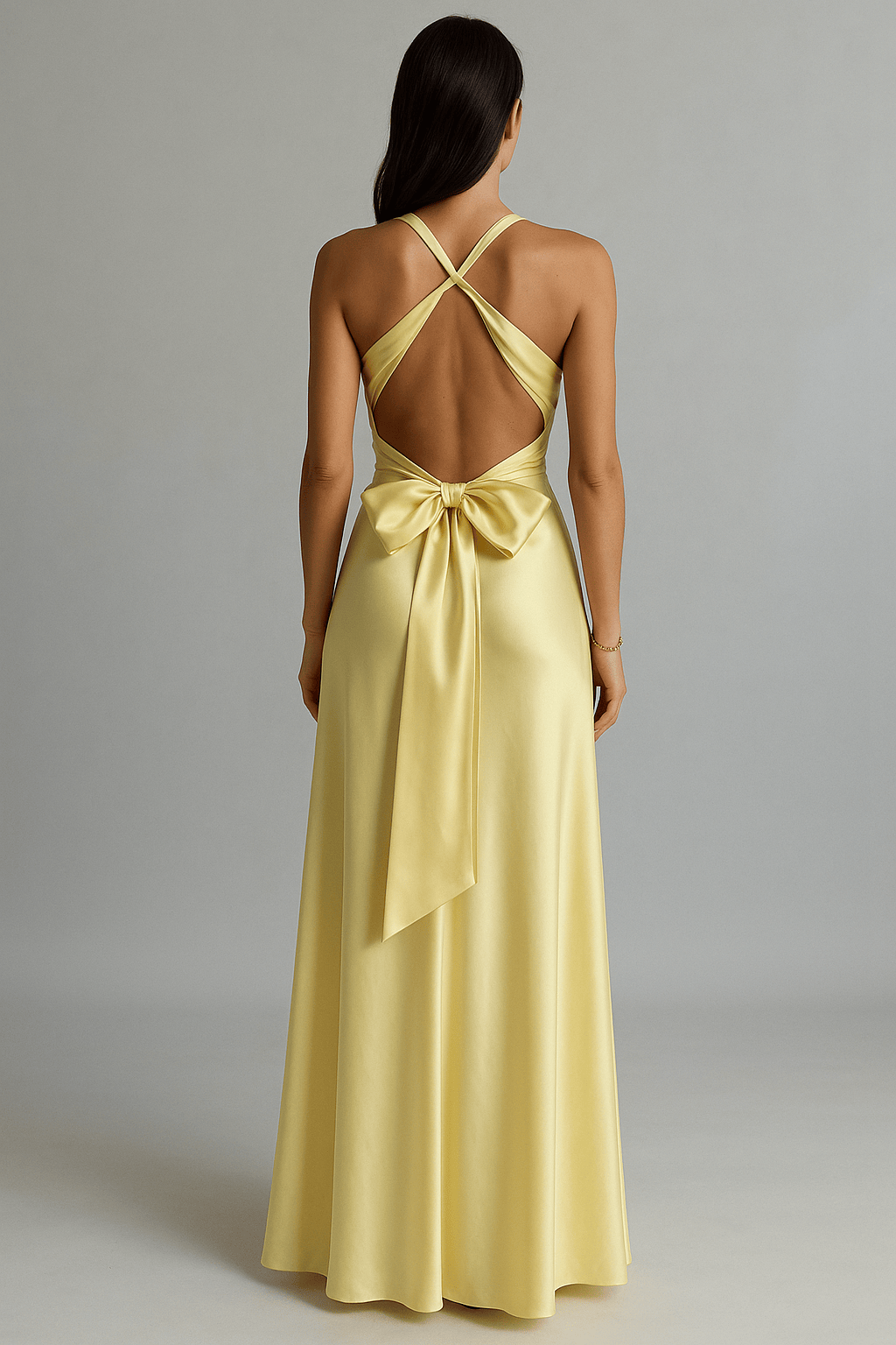 Velira Maxi Dress Satinė Halter Maxi Suknelė