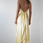 Velira Maxi Dress Satinė Slip Maxi Suknelė su Delikatais Dirželiais