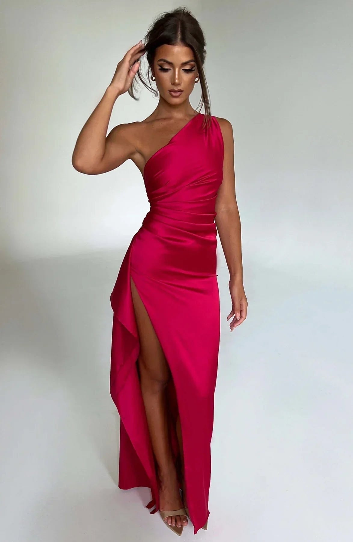 Velira Maxi Dress Satino vakarinė ilga suknelė